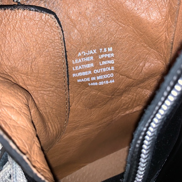 AQUA by Bloomingdales Leather Combat Boots 7.5 - Picture 7 of 7